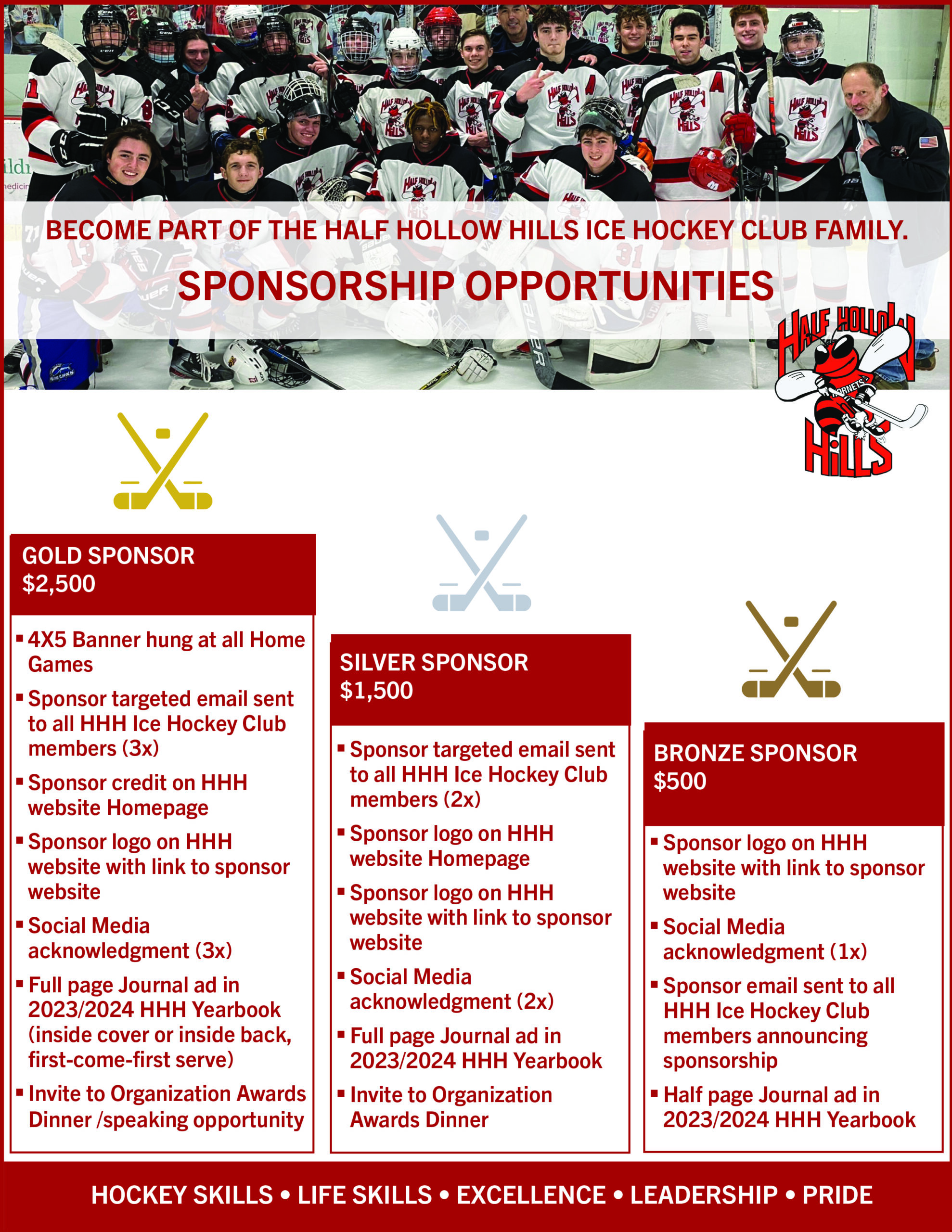 List of Sponsorships available for 2023